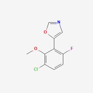 molecular formula C10H7ClFNO2 B6294136 5-(3-Chloro-6-fluoro-2-methoxyphenyl)oxazole CAS No. 2364584-65-4