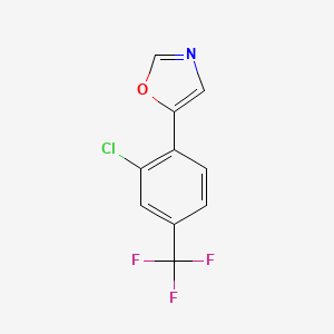 molecular formula C10H5ClF3NO B6294150 5-(2-chloro-4-(trifluoromethyl)phenyl)oxazole CAS No. 2364584-84-7