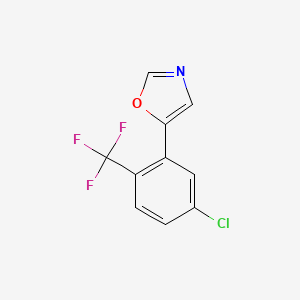 molecular formula C10H5ClF3NO B6294164 5-(5-chloro-2-(trifluoromethyl)phenyl)oxazole CAS No. 2364584-97-2