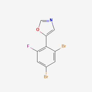 molecular formula C9H4Br2FNO B6294176 5-(2,4-dibromo-6-fluorophenyl)oxazole CAS No. 2364585-16-8