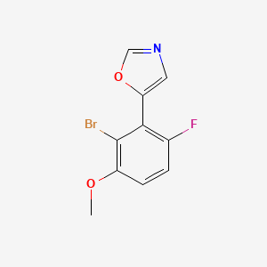 molecular formula C10H7BrFNO2 B6294196 5-(2-bromo-6-fluoro-3-methoxyphenyl)oxazole CAS No. 2364585-09-9