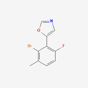 molecular formula C10H7BrFNO B6294207 5-(2-bromo-6-fluoro-3-methylphenyl)oxazole CAS No. 2364584-63-2