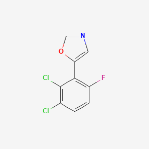 molecular formula C9H4Cl2FNO B6294218 5-(2,3-dichloro-6-fluorophenyl)oxazole CAS No. 2364584-96-1