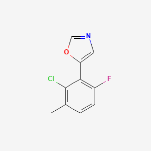molecular formula C10H7ClFNO B6294242 5-(2-chloro-6-fluoro-3-methylphenyl)oxazole CAS No. 2364585-07-7