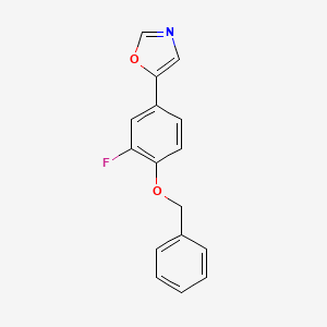 molecular formula C16H12FNO2 B6294254 5-(4-(benzyloxy)-3-fluorophenyl)oxazole CAS No. 2328072-69-9