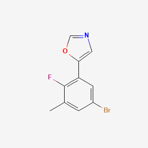 molecular formula C10H7BrFNO B6294262 5-(5-bromo-2-fluoro-3-methylphenyl)oxazole CAS No. 2364584-92-7
