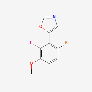 molecular formula C10H7BrFNO2 B6294275 5-(6-bromo-2-fluoro-3-methoxyphenyl)oxazole CAS No. 2364584-91-6