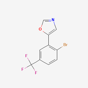 molecular formula C10H5BrF3NO B6294294 5-(2-bromo-5-(trifluoromethyl)phenyl)oxazole CAS No. 2010490-23-8