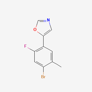 molecular formula C10H7BrFNO B6294298 5-(4-bromo-2-fluoro-5-methylphenyl)oxazole CAS No. 2364585-02-2