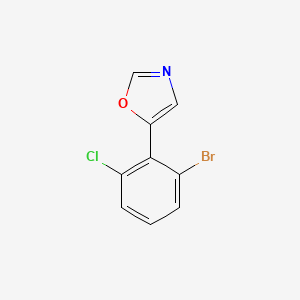 molecular formula C9H5BrClNO B6294320 5-(2-bromo-6-chlorophenyl)oxazole CAS No. 2364584-70-1