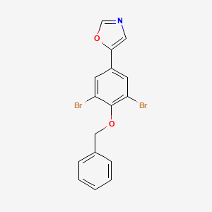 molecular formula C16H11Br2NO2 B6294321 5-(4-(benzyloxy)-3,5-dibromophenyl)oxazole CAS No. 2364584-94-9