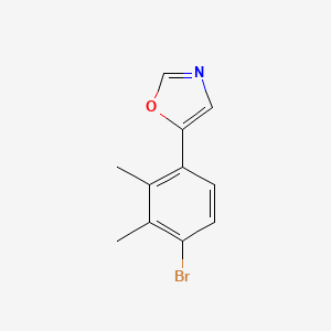 molecular formula C11H10BrNO B6294334 5-(4-bromo-2,3-dimethylphenyl)oxazole CAS No. 2364585-05-5