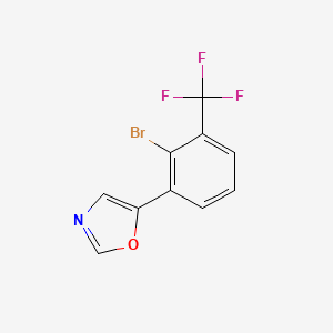 molecular formula C10H5BrF3NO B6294346 5-(2-bromo-3-(trifluoromethyl)phenyl)oxazole CAS No. 2364585-32-8