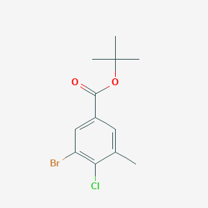 molecular formula C12H14BrClO2 B6294353 tert-Butyl 3-bromo-4-chloro-5-methylbenzoate CAS No. 2364585-14-6