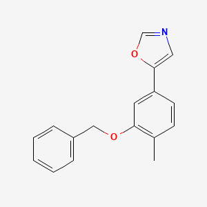 molecular formula C17H15NO2 B6294356 5-(3-(benzyloxy)-4-methylphenyl)oxazole CAS No. 2379322-63-9