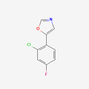 molecular formula C9H5ClFNO B6294384 5-(2-Chloro-4-fluorophenyl)-oxazole CAS No. 2004517-65-9
