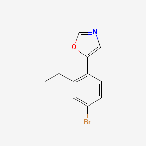 molecular formula C11H10BrNO B6294387 5-(4-Bromo-2-ethylphenyl)oxazole CAS No. 2364585-30-6