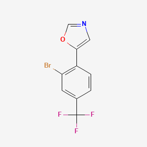 molecular formula C10H5BrF3NO B6294400 5-(2-Bromo-4-(trifluoromethyl)phenyl)oxazole CAS No. 2364585-29-3