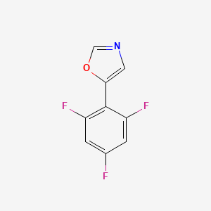 molecular formula C9H4F3NO B6294421 5-(2,4,6-Trifluorophenyl)oxazole CAS No. 2002792-02-9