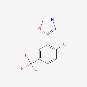 5-(2-Chloro-5-(trifluoromethyl)phenyl)oxazole