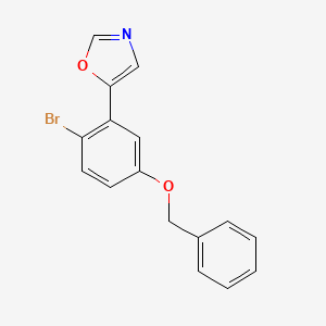 molecular formula C16H12BrNO2 B6294427 5-(5-Benzyloxy-2-bromophenyl)-1,3-oxazole CAS No. 2364585-41-9
