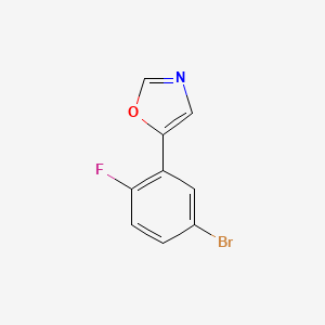 molecular formula C9H5BrFNO B6294431 5-(5-Bromo-2-fluorophenyl)-1,3-oxazole CAS No. 2004344-71-0