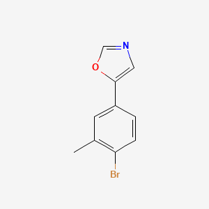 molecular formula C10H8BrNO B6294434 5-(4-Bromo-3-methylphenyl)-1,3-oxazole CAS No. 2005680-14-6