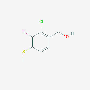 molecular formula C8H8ClFOS B6294440 [2-Chloro-3-fluoro-4-(methylsulfanyl)phenyl]methanol CAS No. 2271442-97-6