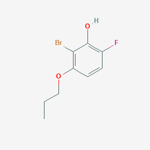molecular formula C9H10BrFO2 B6294449 2-Bromo-6-fluoro-3-propoxyphenol CAS No. 2364585-13-5