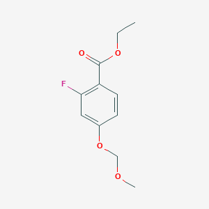 molecular formula C11H13FO4 B6294461 Ethyl 2-fluoro-4-(methoxymethoxy)benzoate CAS No. 2271443-11-7