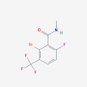 molecular formula C9H6BrF4NO B6294473 2-Bromo-6-fluoro-N-methyl-3-(trifluoromethyl)benzamide CAS No. 2271442-94-3