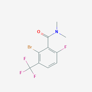 molecular formula C10H8BrF4NO B6294487 2-Bromo-6-fluoro-N,N-dimethyl-3-(trifluoromethyl)benzamide CAS No. 2271443-06-0