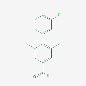 molecular formula C15H13ClO B6294503 3'-Chloro-2,6-dimethyl-[1,1'-biphenyl]-4-carbaldehyde CAS No. 2271442-90-9