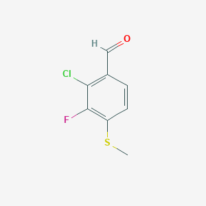 molecular formula C8H6ClFOS B6294527 2-Chloro-3-fluoro-4-(methylthio)benzaldehyde CAS No. 2271442-99-8