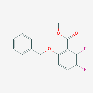 molecular formula C15H12F2O3 B6294539 2,3-Difluoro-6-(phenylmethoxy)benzoic acid methyl ester CAS No. 2271442-86-3