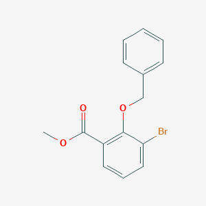 molecular formula C15H13BrO3 B6294544 Methyl 2-benzyloxy-3-bromo-benzoate CAS No. 2271442-98-7