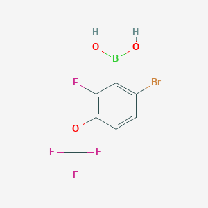 molecular formula C7H4BBrF4O3 B6294570 (6-Bromo-2-fluoro-3-(trifluoromethoxy)phenyl)boronic acid CAS No. 2376634-06-7