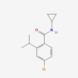 molecular formula C13H16BrNO B6294596 4-Bromo-N-cyclopropyl-2-isopropylbenzamide CAS No. 2364584-62-1