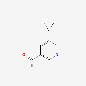 5-Cyclopropyl-2-fluoropyridine-3-carboxaldehyde