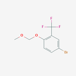 molecular formula C9H8BrF3O2 B6294636 4-Bromo-1-(methoxymethoxy)-2-(trifluoromethyl)benzene CAS No. 2379322-12-8