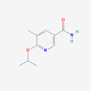molecular formula C10H14N2O2 B6294657 6-Isopropoxy-5-methylnicotinamide CAS No. 1011476-69-9