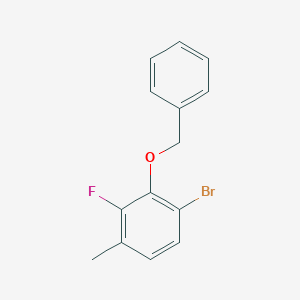 molecular formula C14H12BrFO B6294661 2-(Benzyloxy)-1-bromo-3-fluoro-4-methylbenzene CAS No. 2379321-34-1