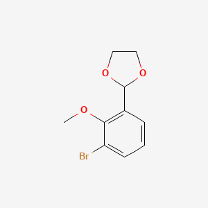 molecular formula C10H11BrO3 B6294674 2-(3-Bromo-2-methoxyphenyl)-1,3-dioxolane CAS No. 2271442-83-0