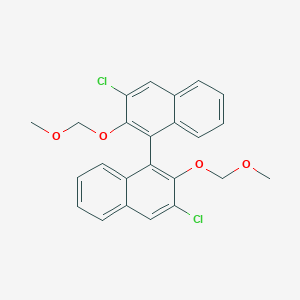 molecular formula C24H20Cl2O4 B6294687 3,3'-Dichloro-2,2'-bis(methoxymethoxy)--1,1'-binaphthalene CAS No. 142010-86-4