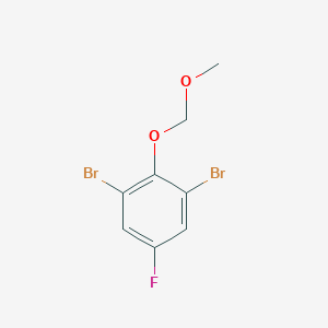 molecular formula C8H7Br2FO2 B6294694 1,3-Dibromo-5-fluoro-3-(methoxymethoxy)benzene CAS No. 2244107-73-9