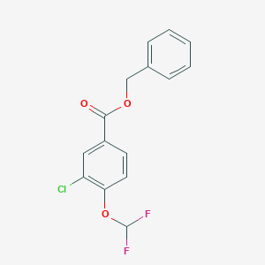 molecular formula C15H11ClF2O3 B6294697 Benzyl 3-chloro-4-(difluoromethoxy)benzoate CAS No. 2364584-74-5