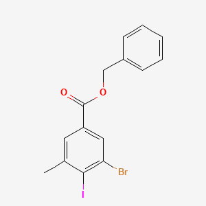 molecular formula C15H12BrIO2 B6294708 Benzyl 3-bromo-4-iodo-5-methylbenzoate CAS No. 2364584-89-2