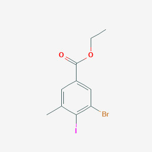 molecular formula C10H10BrIO2 B6294714 Ethyl 3-bromo-4-iodo-5-methylbenzoate CAS No. 2364584-68-7