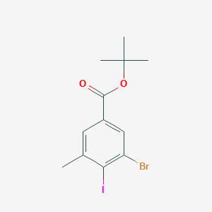 molecular formula C12H14BrIO2 B6294718 tert-butyl 3-Bromo-4-iodo-5-methylbenzoate CAS No. 2364584-56-3