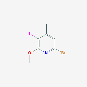 molecular formula C7H7BrINO B6294726 6-Bromo-3-iodo-2-methoxy-4-methylpyridine CAS No. 2271443-07-1